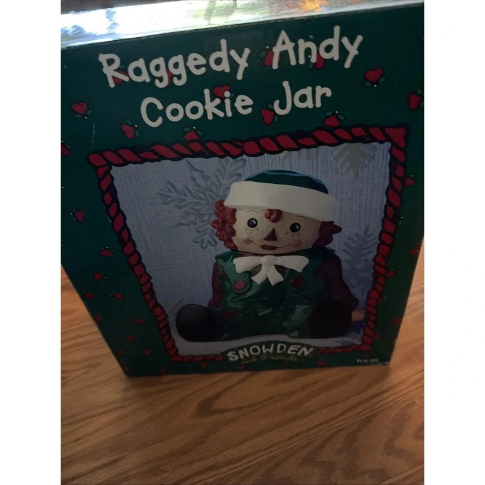 Vintage Raggedy Andy Cookie Jar 1998 Sakura Snowden Friends Ceramic w/ Box